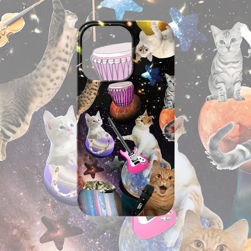 Millennium Cat Phone Case for iPhone 15 Pro Max, Apple 14 Film 13 Collage 12 Creative 16, Huawei Mate 60, Honor Pura 70, Xiaomi Vivo X100, OnePlus, Oppo Pore No.