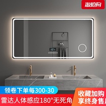 Smart bathroom mirror Touch screen mirror Bluetooth HD bathroom mirror Anti-fog with light dresser Large size smart mirror