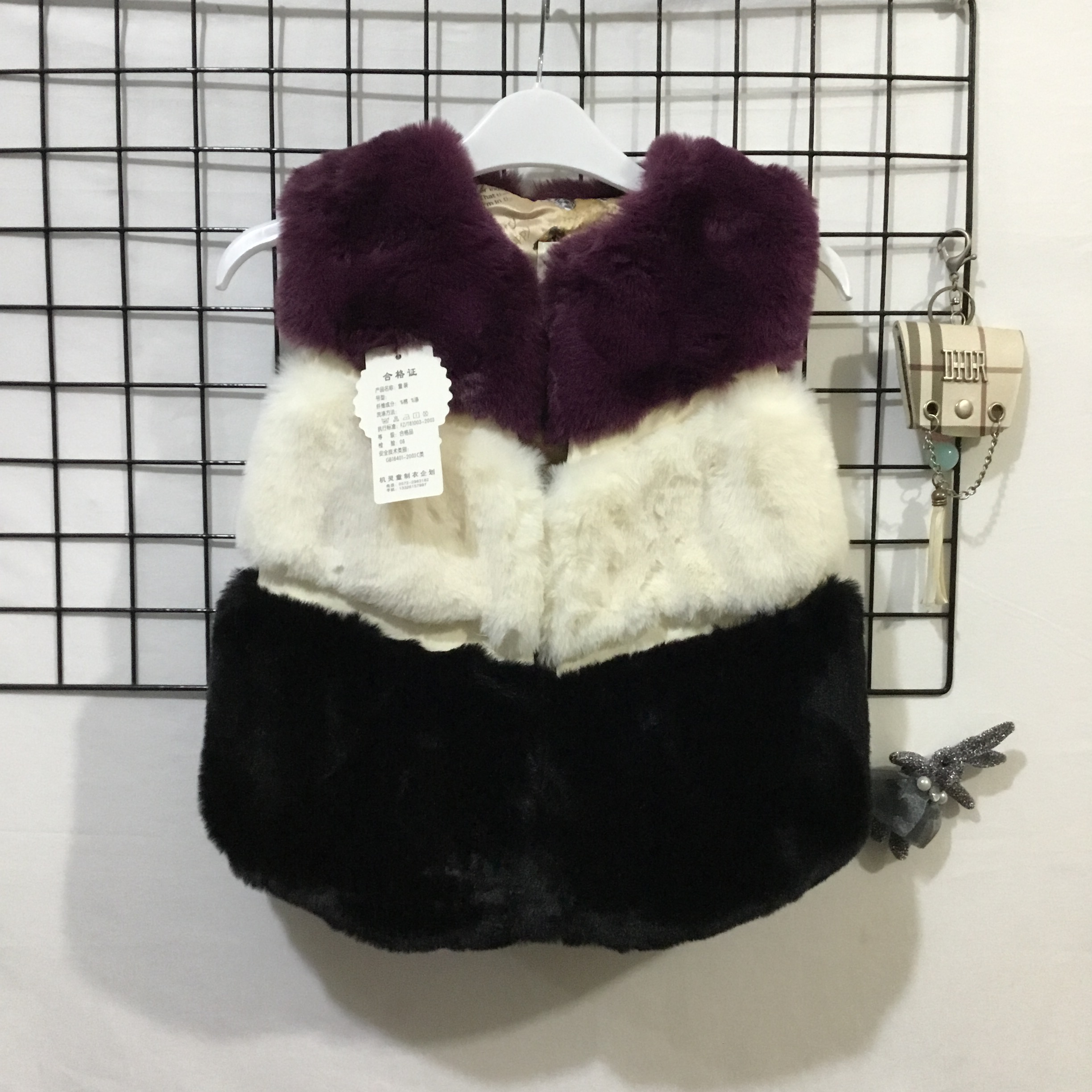 Tin nhắn vest lông mới quần áo trẻ em cao cấp