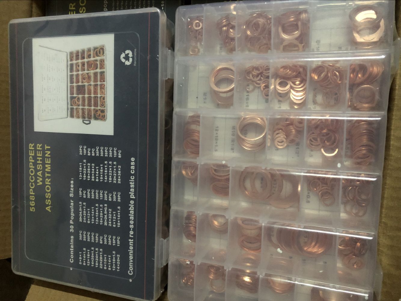 IMPA813080 copper ring kit bronze ring case copper ring tool case red copper gasket 350pc568pc