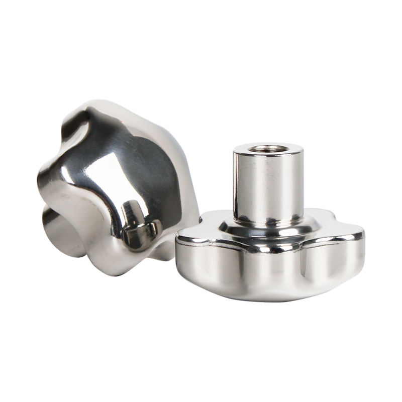 304 stainless steel plum handle nut hand wheel screw nut machine tool star handle hand screw knob screw cap