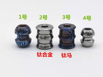 Titanium brother produced titanium alloy knife umbrella rope tail buckle tail drop knife titanium pure titanium EDC