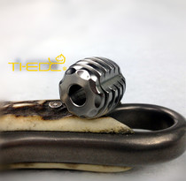 Titanium brother produced EDC pure titanium rope woven flashlight umbrella rope buckle DIY Outdoor knife pendant