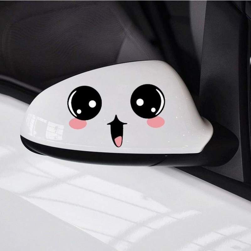 Car rear mirror stickers Rearview mirror stickers Cute funny car stickers block scratches Car decoration stickers Fuel tank cover stickers