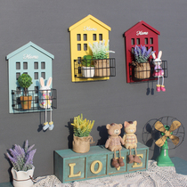 American country multi-color wall hanging storage small house rack decoration kindergarten decoration wall wall decoration pastoral garden
