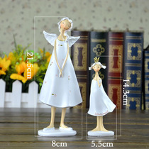 European character desktop ornaments home living room wine cabinet TV cabinet crafts mother and daughter Angel decorations table