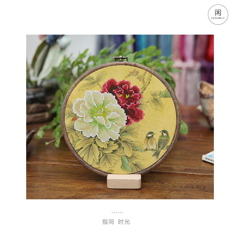 Tự làm bằng tay cross-stitch túi vật liệu mới hoa màu 5D mới bắt đầu thêu nghiên cứu phòng khách văn học và nghệ thuật tranh - Công cụ & phụ kiện Cross-stitch thêu tranh chữ thập