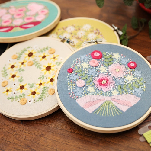 Набор материалов, лента, «сделай сам», с вышивкой, европейский стиль