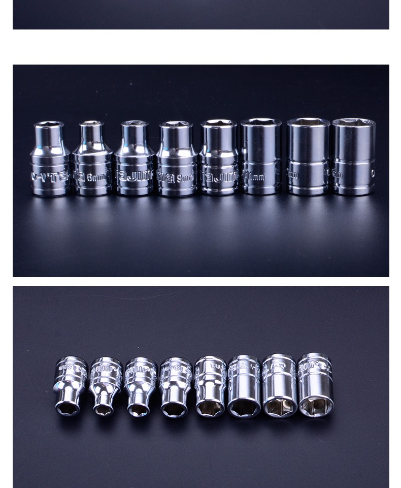 Tajima tay áo 3/8 tiêu chuẩn 10 mm bay 6 ổ cắm hex phần cứng đầu xe sửa chữa dụng cụ cầm tay