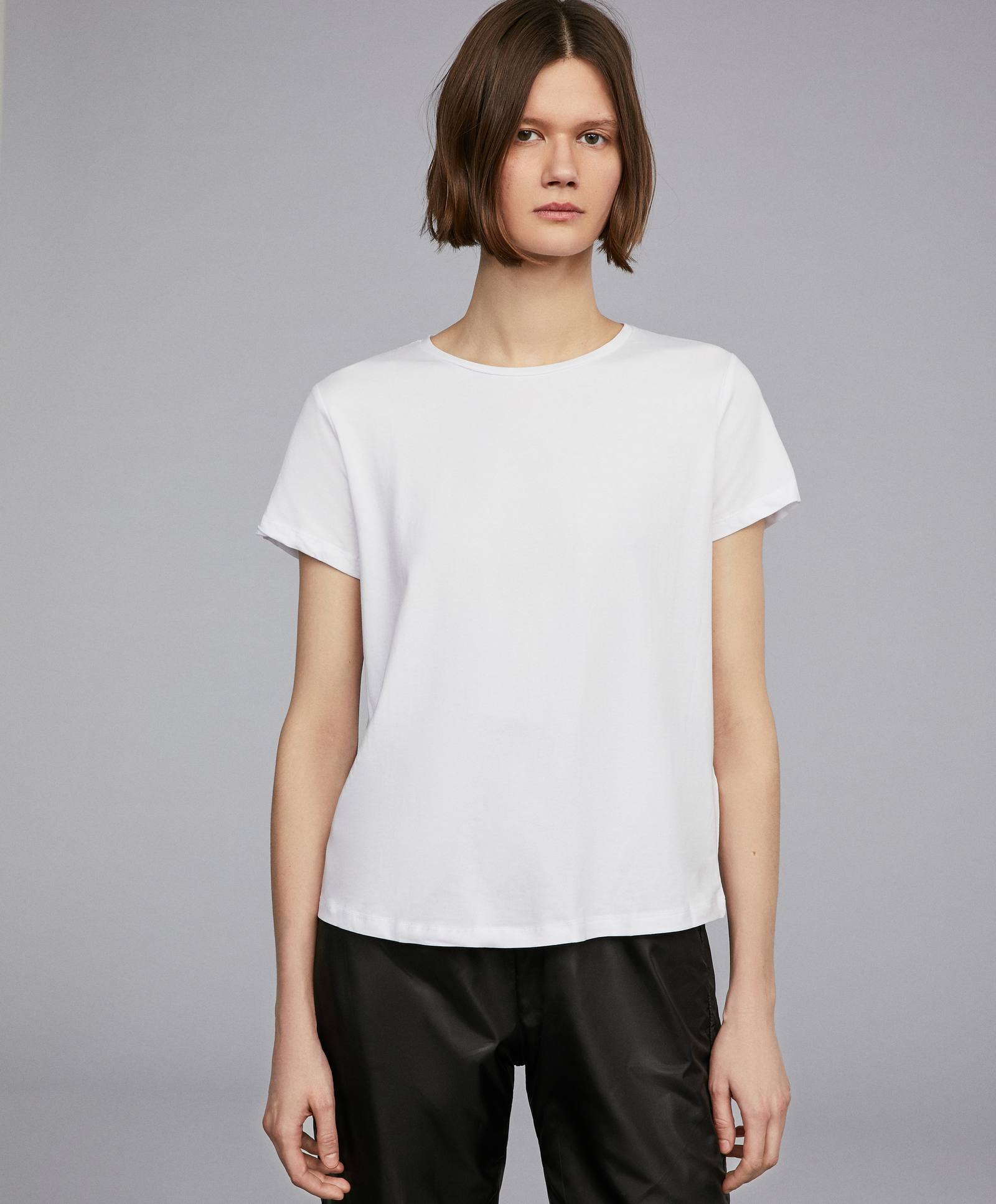 Oysho tham gia cuộc sống cotton cổ tròn tay ngắn đào tạo thể thao Áo thun nữ giản dị top 30653522250 - Áo phông thể thao áo thun adidas nam cổ tròn