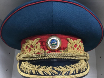 Mongolian generals uniform and large brimmed hat
