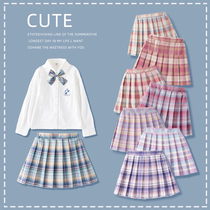 Childrens Japanese JK uniform half pleated skirt plaid skirt College Style summer genuine girl 8 Baby 6 years old