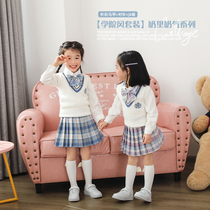 Childrens JK uniform set 2021 Spring and Autumn new autumn girl vest pleated skirt baby school uniform class uniform
