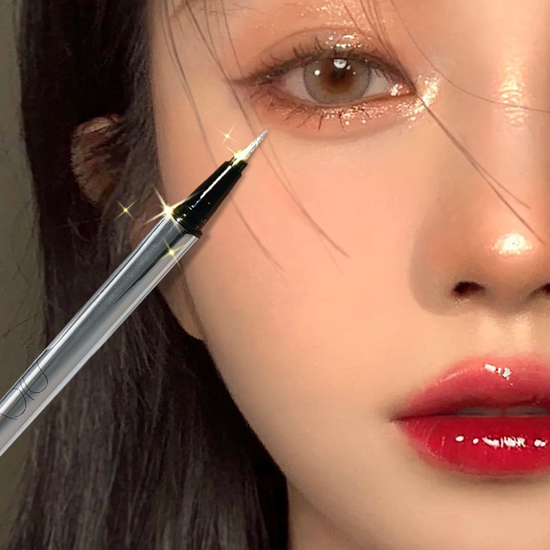 Lying silkworm pen women recommend brightening liquid eye makeup eyeliner glue pen waterproof non-smudged very fine down to outline cicada dual-use