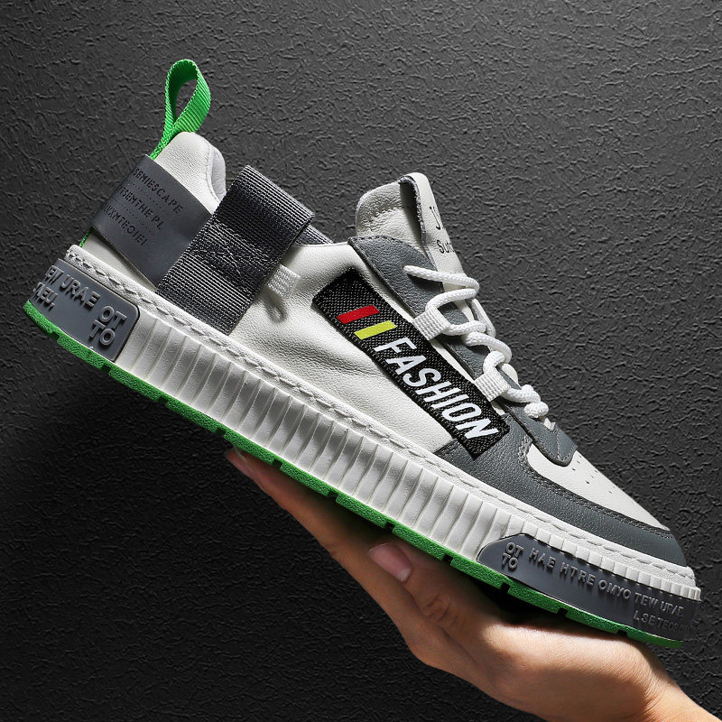 HT Ghorton Genuine Leather Small White Shoes Man 2022 Summer New Breathable Casual Soft Leather Board Shoes Trend 100 Hitch Shoes Man