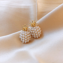 Pineapple Pearl Ear Nail Style Retro Superior Sensational Headwear Net Red Temperament Woman 2020 New Tide Ear Pendant Silver Pin
