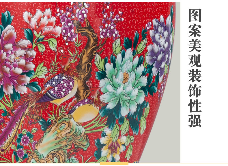 Jingdezhen ceramic barrel ricer box 20 jins 30 jins of 50 pounds to take rice storage box cover household moistureproof insect - resistant rice pot