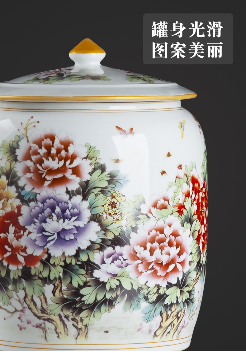 Jingdezhen ceramic purple sand seal pot pu 'er tea cake large seven loaves receives the gift porcelain tea pot