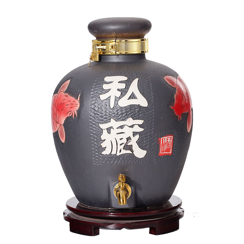 Jingdezhen ceramic jars with cover an empty bottle seal 10 jins 20 jins 30 jins 50 pounds with leading a jar of wine