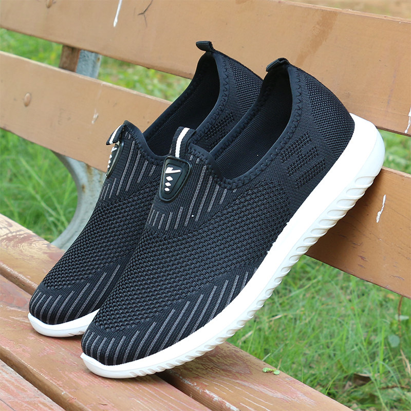 Summer pull back mesh shoes men's trend lightweight deodorant non-slip youth casual shoes breathable sports lightweight mesh shoes men