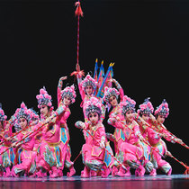 The 9th Xiaohe style Ma Dan performance stage costume childrens Hua Mulan Mu Guiying drama costume