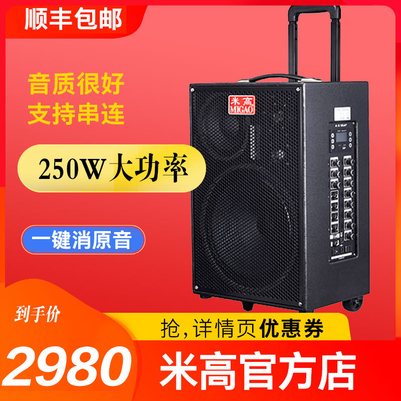 Michael Outdoor Speaker MG1263A band charging guitar sound 250W electronic piano wireless Bluetooth playing and singing