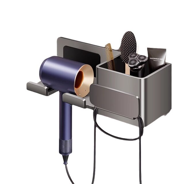 German Seiko hair dryer storage rack without punching bathroom storage wire-wrapped hair dryer hanger hair dryer rack