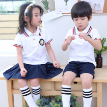 Custom Kindergarten Garden Clothing Summer Clothing Primary School Childrens School Uniform Summer Pure Cotton Suit Children Sportswear Men And Womens Class Clothing