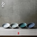 About Nine clay ceramic checking ceramic disc feeder jingdezhen contracted porcelain tableware Japanese compote dry tea tray