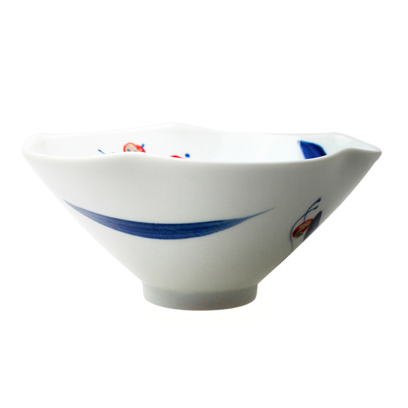 Nine soil practical tableware wavy edge meal bowl of manual coloured drawing or pattern rainbow such as bowl feeder guileless jingdezhen ceramic bowl bowl dish