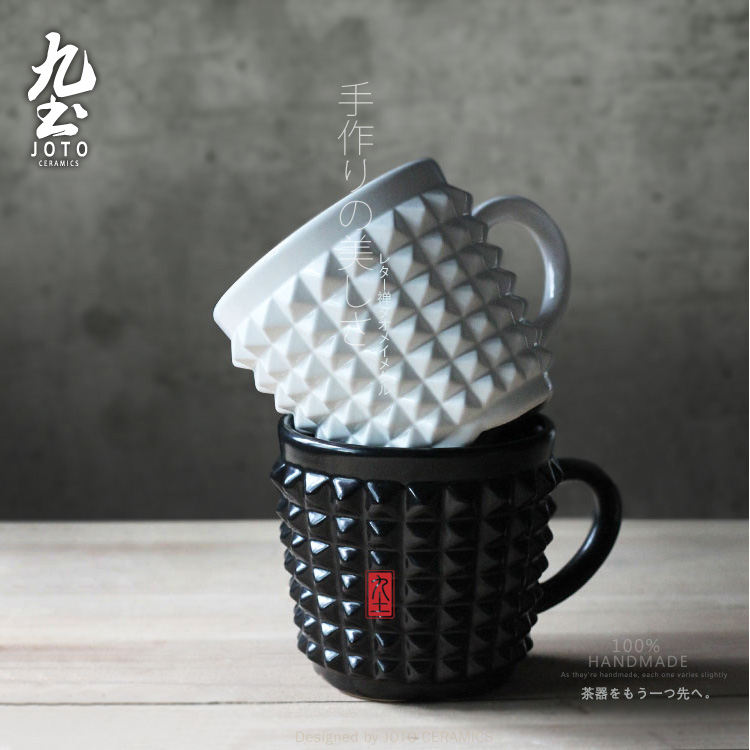 About Nine soil coffee cup couples present move rock glass ceramic coffee cup rivet cool office keller