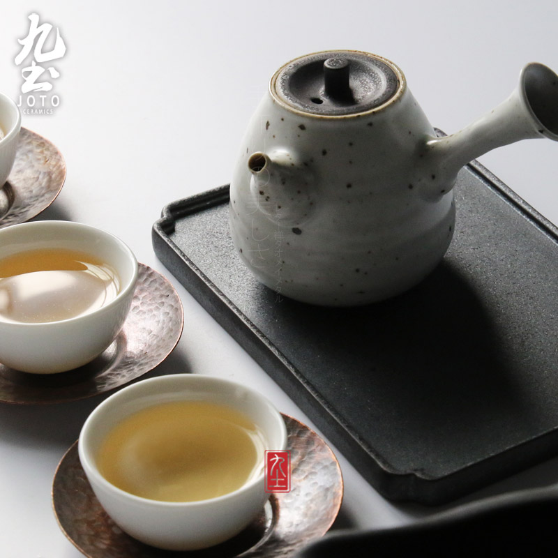 About Nine soil dry tea plate iron black glazed pot bearing ceramic square teapot tea kungfu tea tray compote snack tray