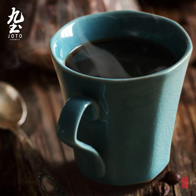 About Nine soil manual anise coffee cup Japanese - style hotel club ltd. ceramic cup, American coffee to restore ancient ways