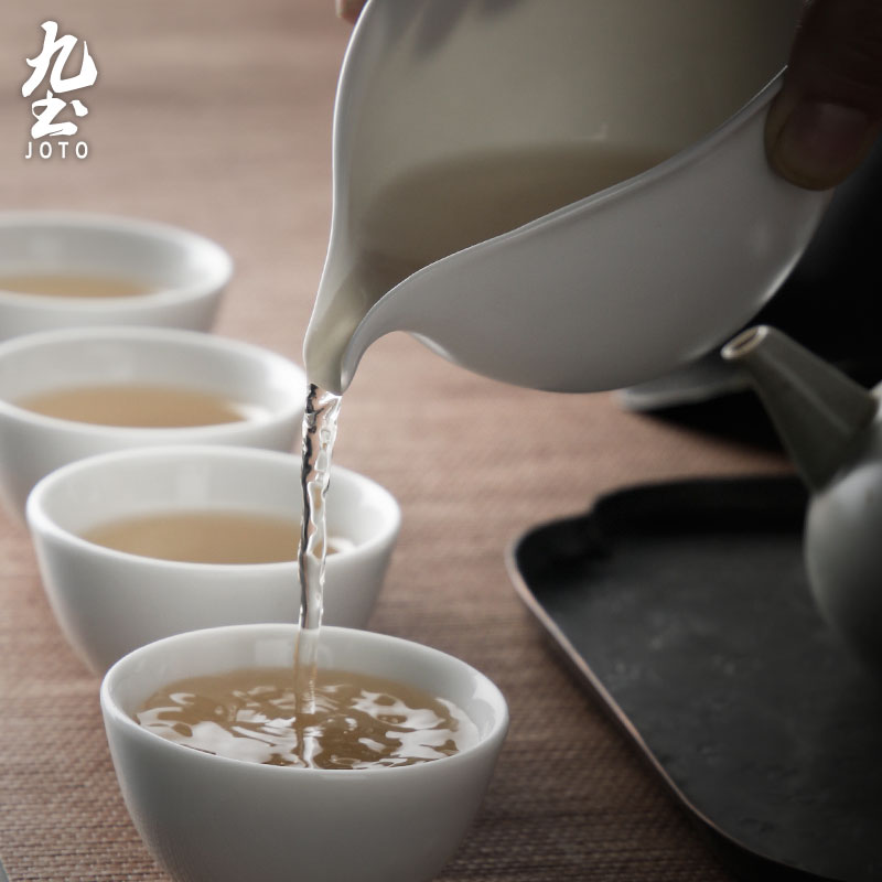 About Nine soil fair ceramic cup white porcelain kung fu tea accessories Japanese large tea tea tea points sea and glass