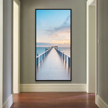 Seaview porch decorative painting corridor modern sea scenery aisle entrance stairs large Nordic living room wall mural