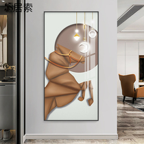 Large Horse Decoration Painting Genguan Painting Hung Painting Facing Door Light Extravaganza Modern Superior Sense Aisle Veranda End Fresco