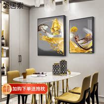 Fashion Wine Glasses Decoration Painting Restaurant Hanging Paintings Light Lavish Modern Creative Composition Minima Wine Cabinet Table Behind Dining Room Painting