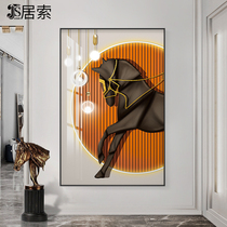 Light extravagant atmosphere Xuanguan into the family decoration painting Jungma Modern brief High-end Corridor Aisle Hanging Painting Living-room Floor Painting