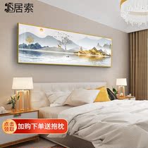 Light and luxurious modern main sleeper headboard hanging picture landscape painting bedroom Merchants New Chinese style Decorative Painting room Wall by Mountain painting