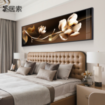 Golden atmospheric flower decoration painting bedroom room background wall warm banner flower blossom rich master bedroom bedside hanging painting