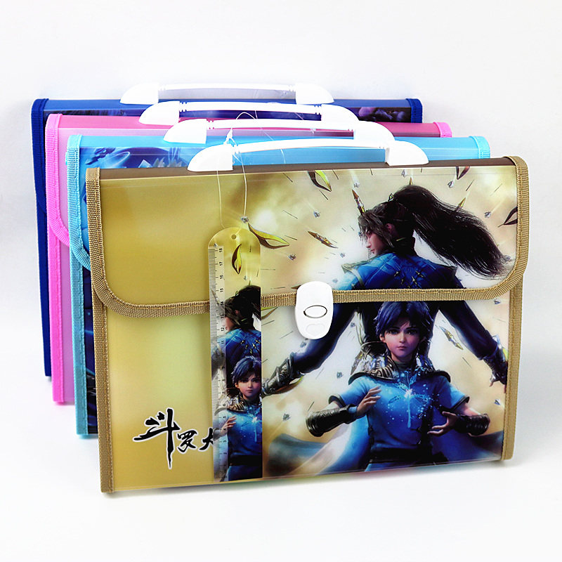 Dou Luo Duo Card Position Bag Test Paper Clip Multi-layer Tang San Student Receiving Bag Mainland Handheld File Bag Folder Paper