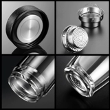 Вместительный и большой стеклянный портативный чай для домашнего использования, чайная чашка, увеличенная толщина