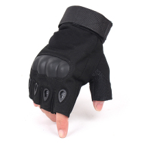  Outdoor military fan supplies Anti-thorn tactical special forces black hawk half-finger training gloves Male combat CS half-finger gloves