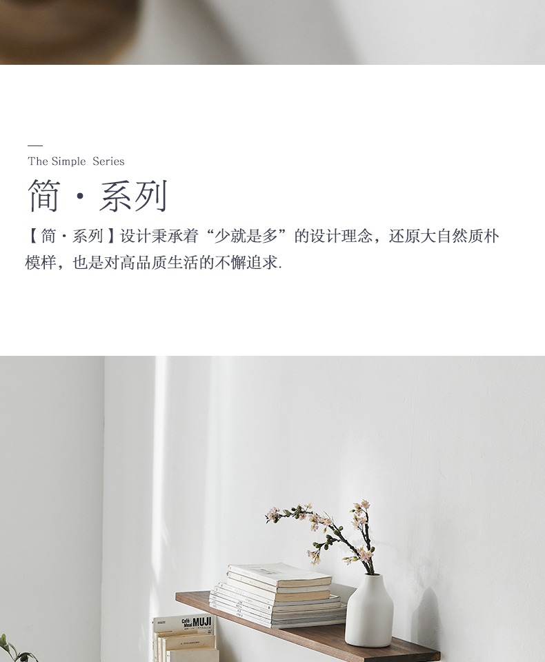 Kệ phòng khách treo tường bằng gỗ chắc chắn vách ngăn Bắc Âu đơn giản từ kệ treo tường kệ sách TV khung tường - Kệ kệ hoa