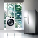 Samsung/三星 Поместите дверной холодильник+набор для мытья и сушки RS55N3003SA+WD80M4473JW