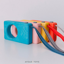 AVDAR TOYS wooden camera Baby building block toy boy girl basswood puzzle gift