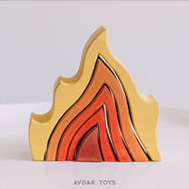 AVDAR TOYS flame wooden puzzle children adult building block TOYS creative home furnishings wood craft