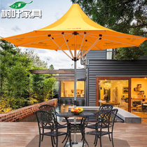 Outdoor parasol Round inverted flower umbrella Middle column umbrella Stall folding commercial advertising umbrella Open-air outdoor outdoor umbrella