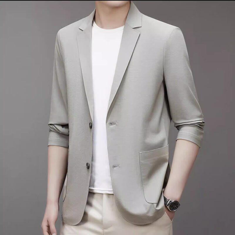 Xue Xi Boutique Men's Clothing Flagship Store Men's Ice Silk Suit 2026 New Business Casual Seamless Sun Protection Blazer