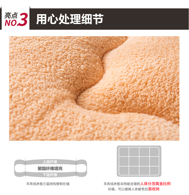 Nệm nhà dày lên nhíp giường nhíp đôi sinh viên độc thân nệm 1.5 1.8m pad nệm 1m2